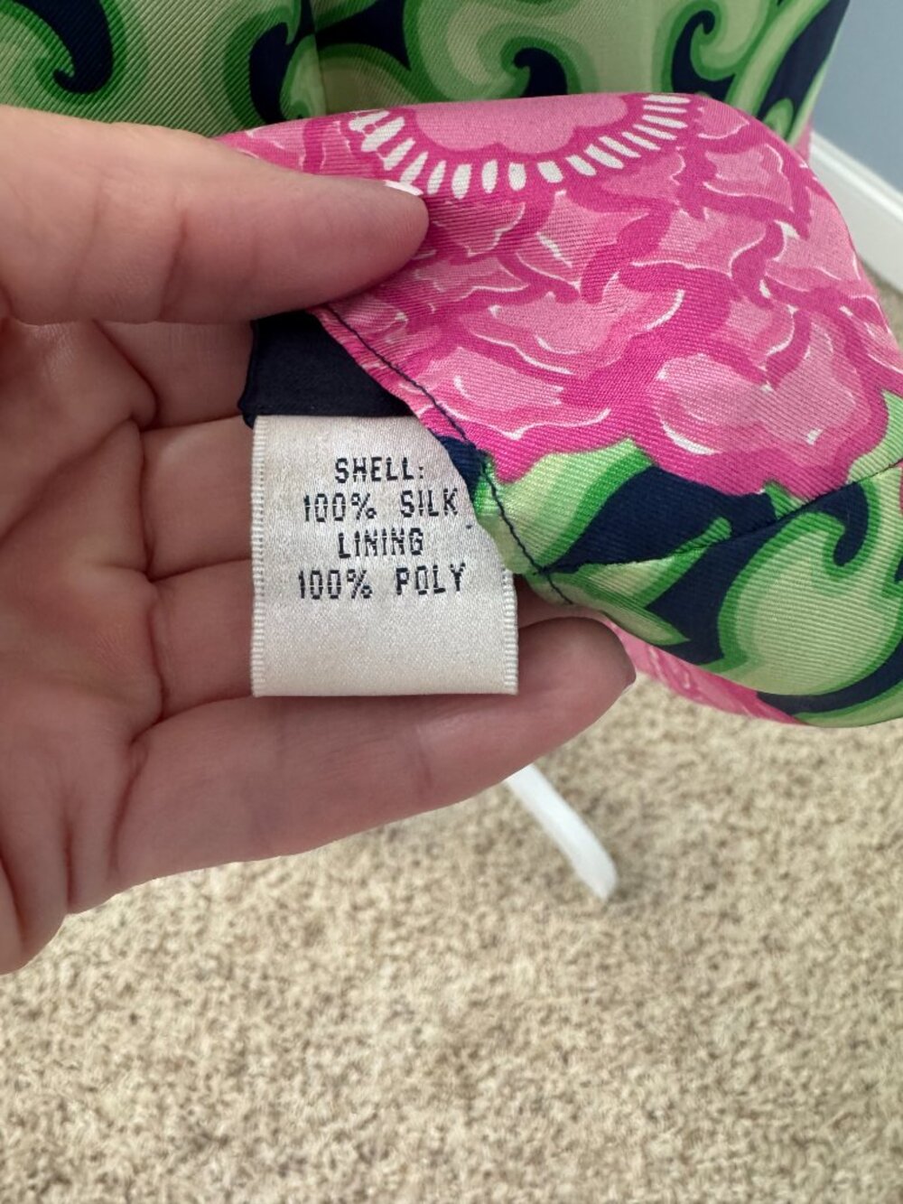 Lilly Pulitzer Silk Dasha Hydrangea Shift Dress Size Small - Picture 3 of 5